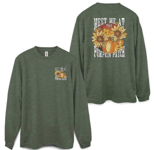 Meet Me At The Pumpkin Patch Long Sleeve Graphic Tee