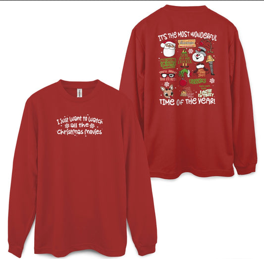I Just Want to Watch Christmas Movies Long Sleeve Graphic Tee