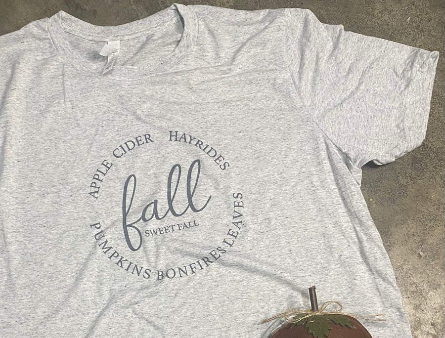 All Things Fall Circle Graphic Tee