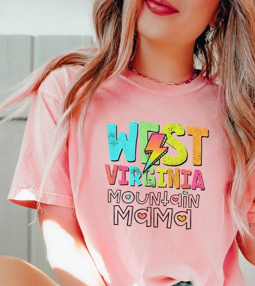 💙💛  West Virginia Mountain Mama Tee💙💛