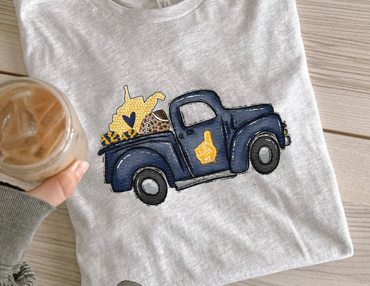 💙💛Blue Truck and West Virginia Tee💙💛