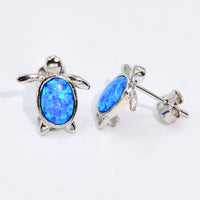 Opal Turtle Stud Earrings