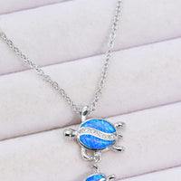 Opal Turtle Pendant Necklace